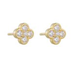 Diamonte Zahra Studs Gold